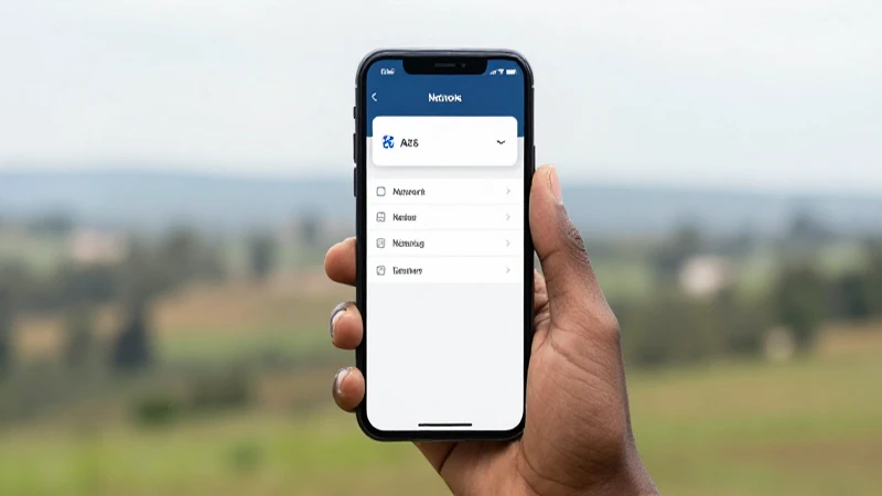 Smartphone muestra ajustes contra paisaje difuso