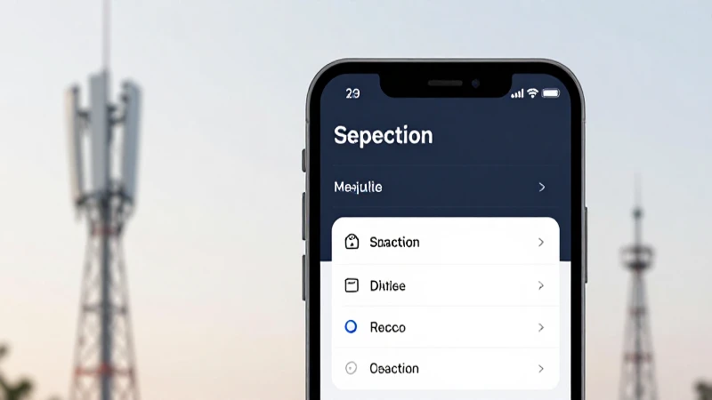 Menú de ajustes en smartphone con fondo difuminado