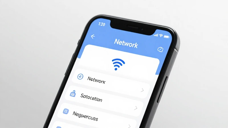 Teléfono muestra ajustes de red y señal