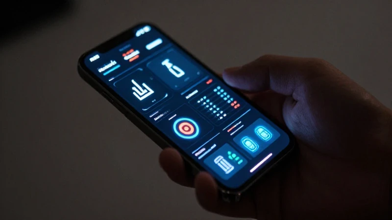 Celular brillante con visualizaciones e iluminación suave