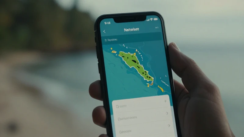 Pantalla muestra Seychelles con iluminación suave