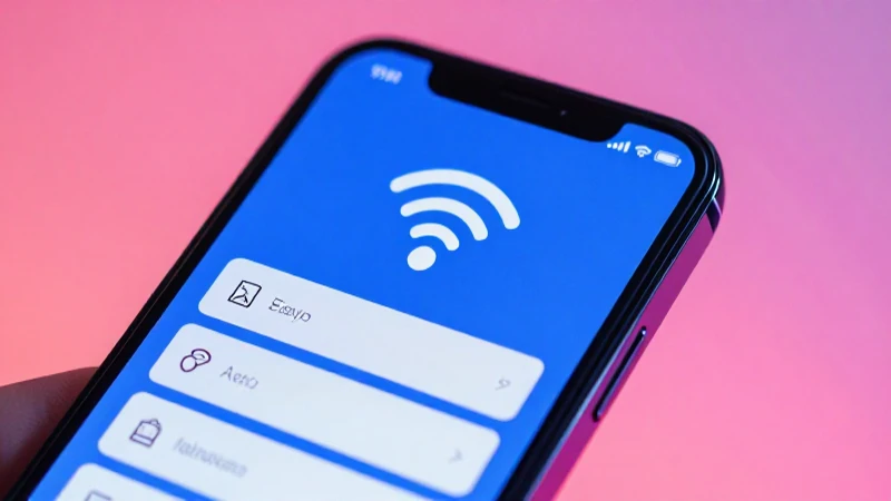 Smartphone muestra ajustes de red y datos