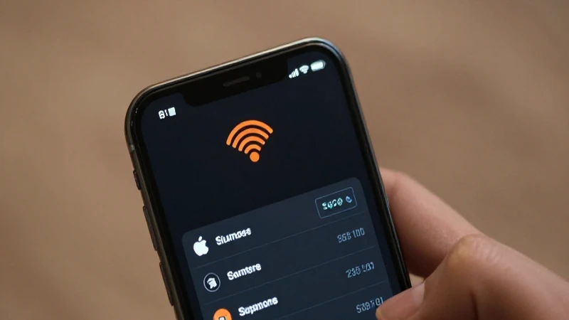 Teléfono muestra ajustes con icono naranja