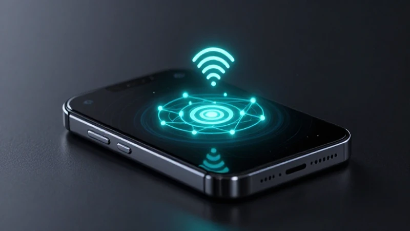 Smartphone con señal brillante, iluminación dramática