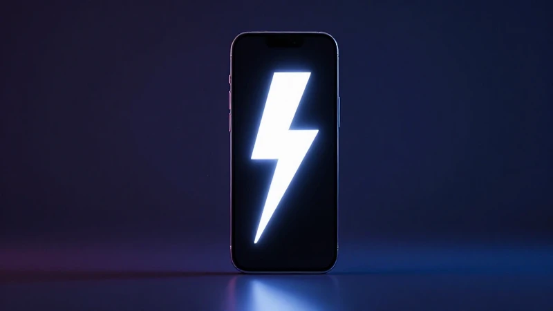 Teléfono Android con rayo estilizado e iluminación dramática