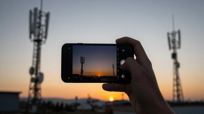 Smartphone al amanecer con iluminación cinematográfica