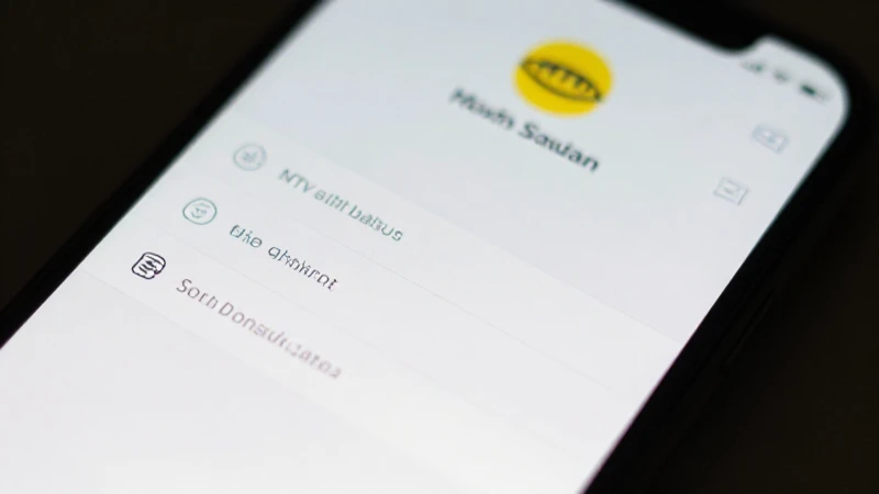 Smartphone muestra ajustes de red, MTN visible