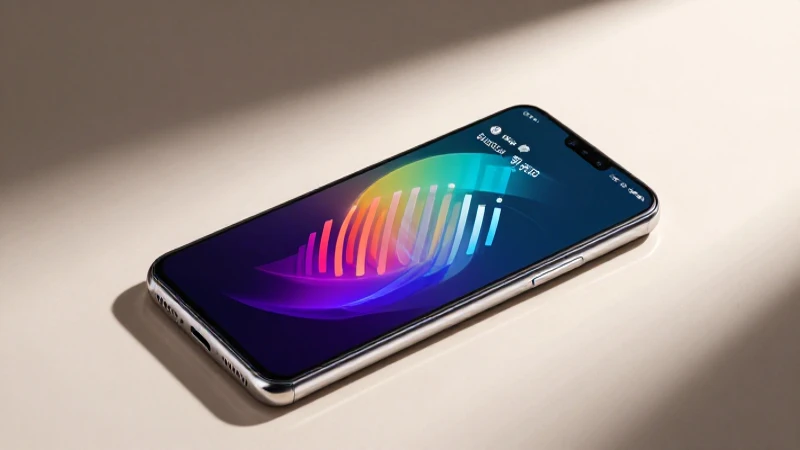 Teléfono Huawei, señal vibrante y sombras suaves