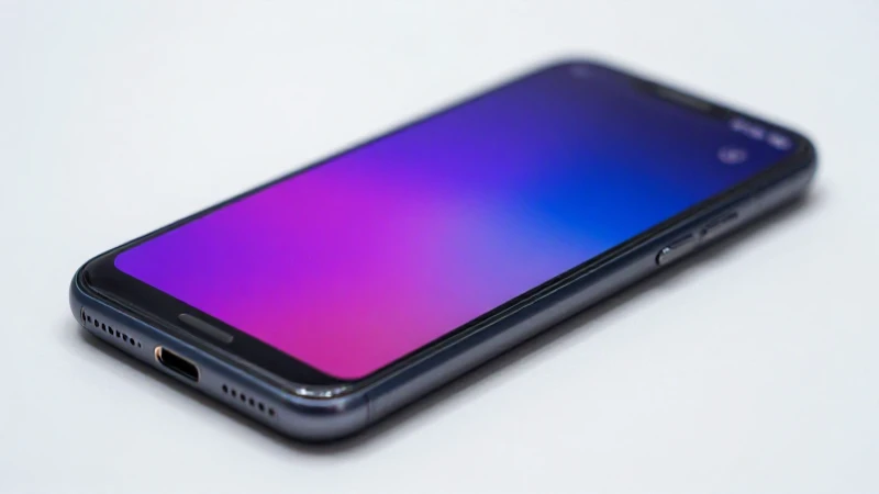Smartphone Android con luz suave y foco
