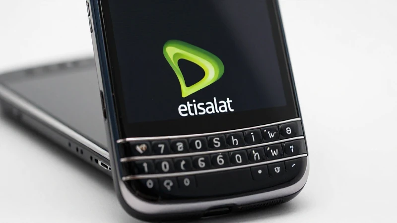 Cercana foto elegante de un BlackBerry moderno