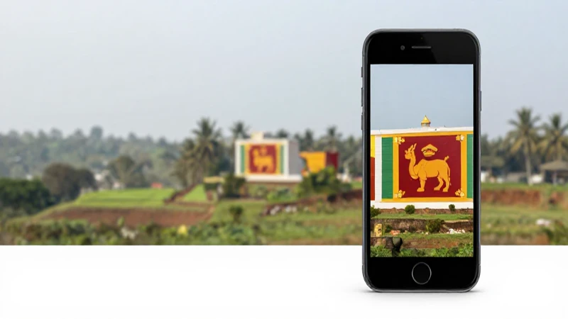 Fotografía de iPhone con paisaje de Sri Lanka