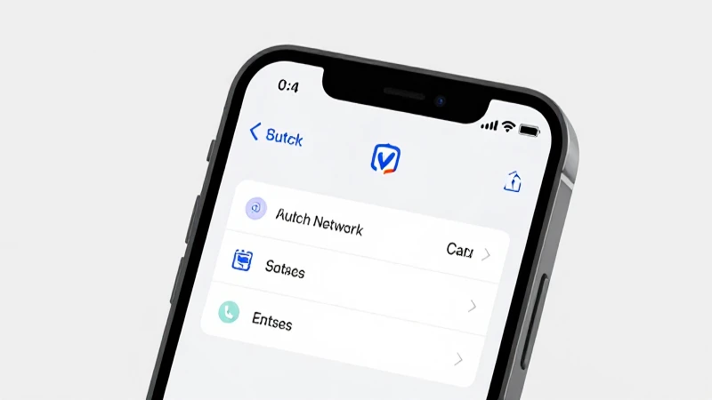 Smartphone muestra opciones con icono de red