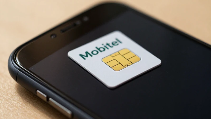 Smartphone Android con SIM en primer plano