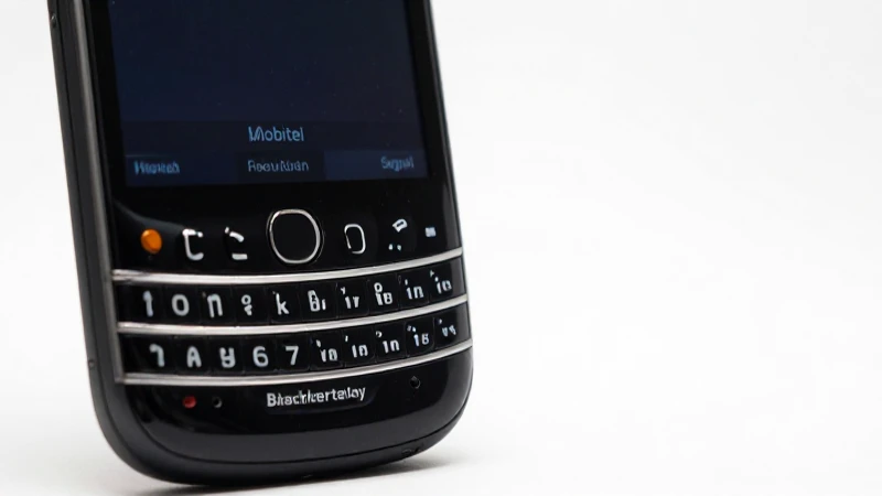 Teléfono BlackBerry con estética limpia y moderna