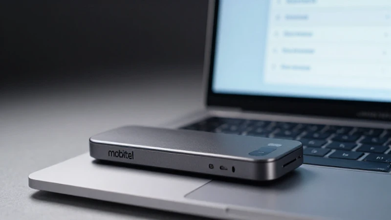 Dongle, portátil y luz suave enfocadas