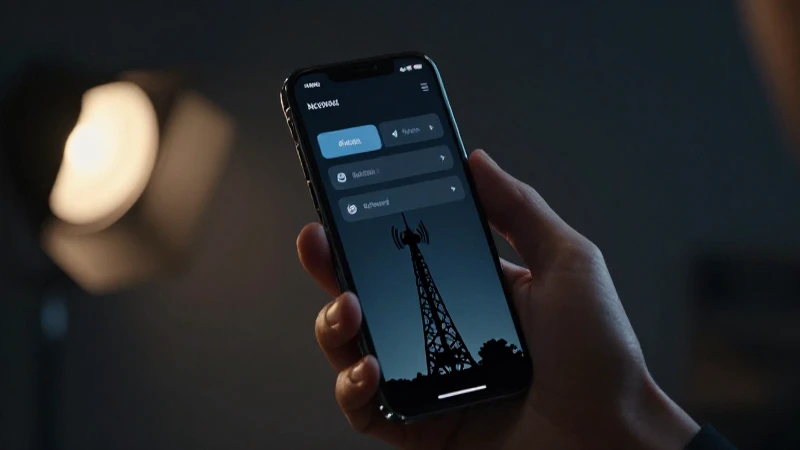 Pantalla muestra configuración celular con iluminación cinematográfica