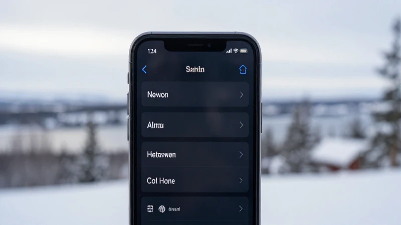Pantalla con ajustes, paisaje nevado sueco