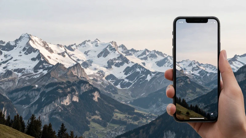 Alpes suizos con señal móvil suave