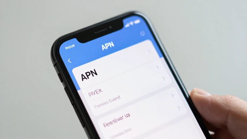 Configuración APN visible en el smartphone