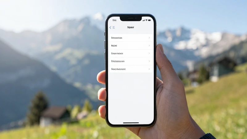 Smartphone, Alpes suizos, luz matutina nítida
