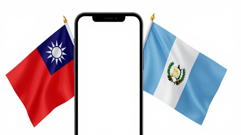 Teléfono Android con banderas y luz brillante