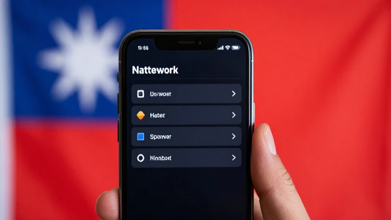 Teléfono inteligente mostrando ajustes de red
