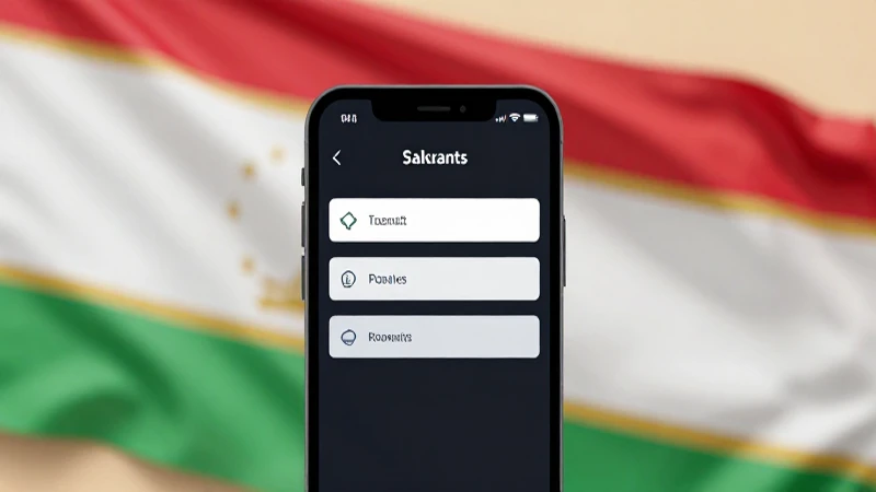 Teléfono con ajustes, bandera tajika difusa