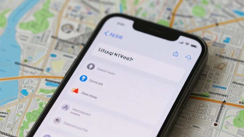Smartphone muestra configuración y mapa claramente