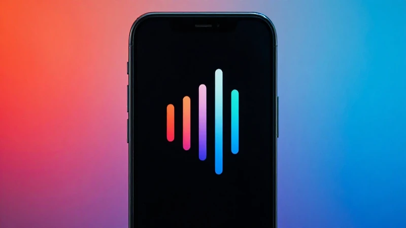 Smartphone Android con barras vibrantes