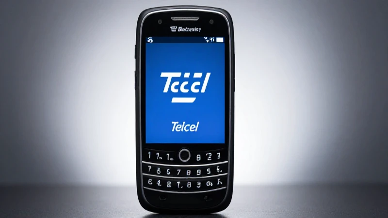 Teléfono BlackBerry en estudio con poca luz