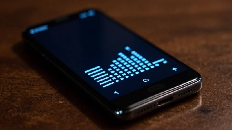 Smartphone Android con señal brillante y cinematográfica