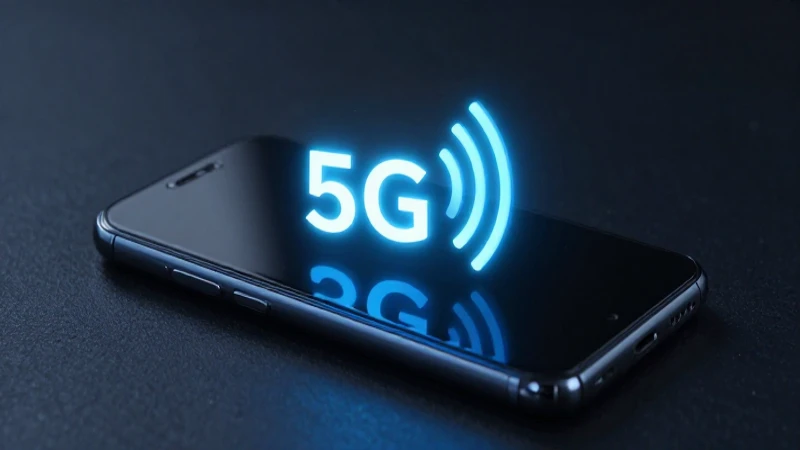 Smartphone Android, señal 5G vibrante e intensa