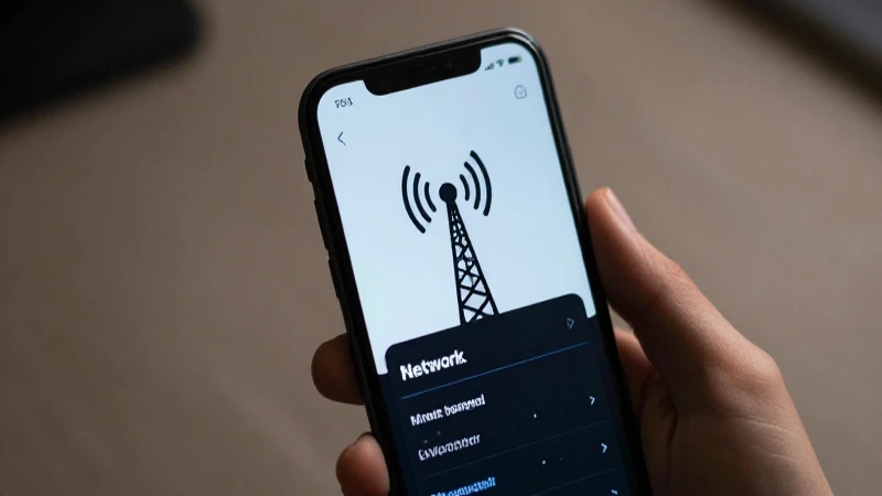 Smartphone muestra ajustes de red celular