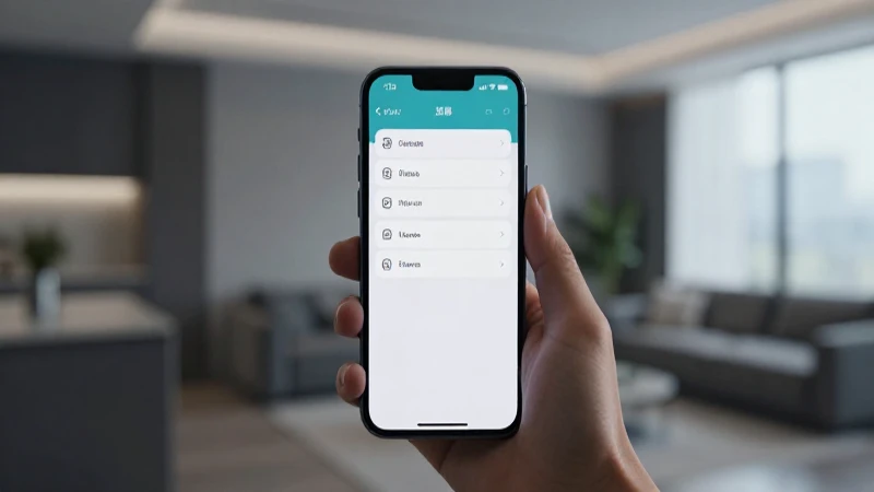 Smartphone muestra ajustes en hogar moderno