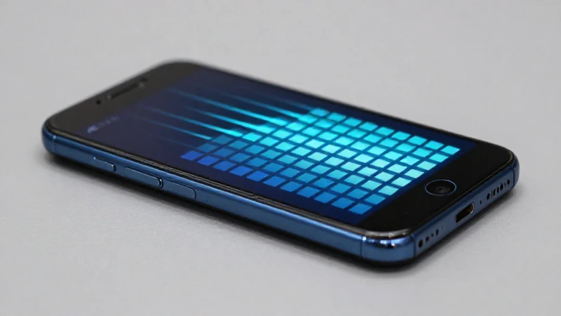 Smartphone Android con indicador de red brillante