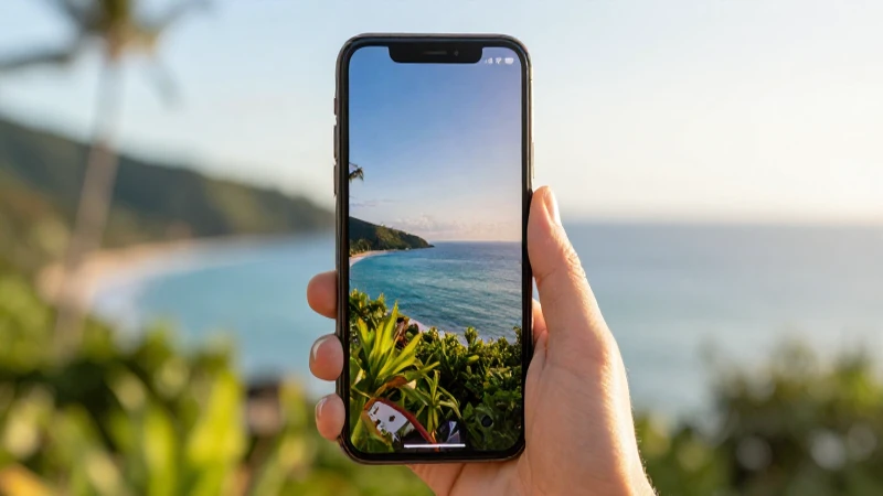 APN Trinidad and Tobago Digicel TT: Guía Completa y Detallada 4 Celular resalta paisaje tropical con luz cálida