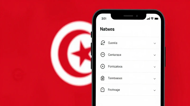 Guía Completa para Configurar APN Tunisia Ooredoo Tunisie 3G 4 Teléfono inteligente muestra ajustes con bandera tunecina