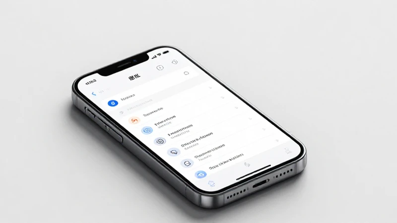 Smartphone muestra opciones con luz suave