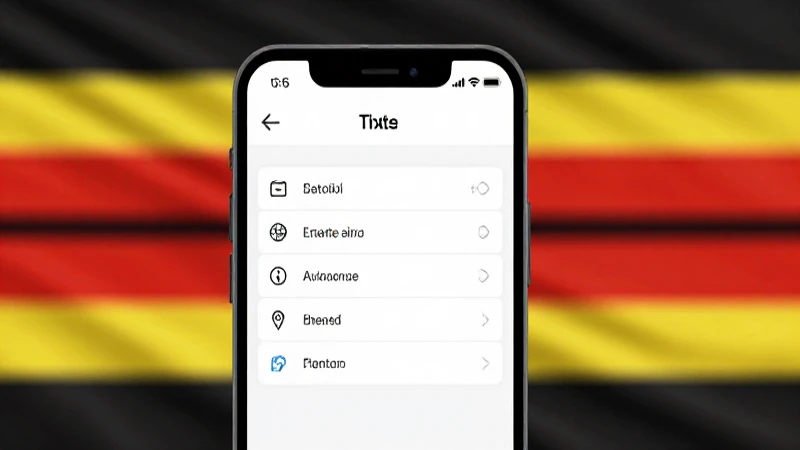 Teléfono con ajustes sobre fondo ugandés