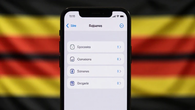 Configuración Completa de APN Uganda MTN UG para Conexiones 5G 3 Teléfono muestra ajustes con luz cinematográfica