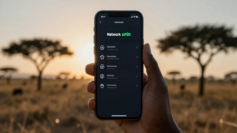 Teléfono inteligente en sabana; imagen dramática