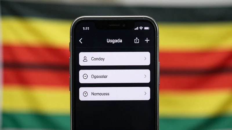 Complete Guide to APN Settings for Uganda Vodafone Users 3 Menú de ajustes con bandera ugandesa suavemente desenfocado
