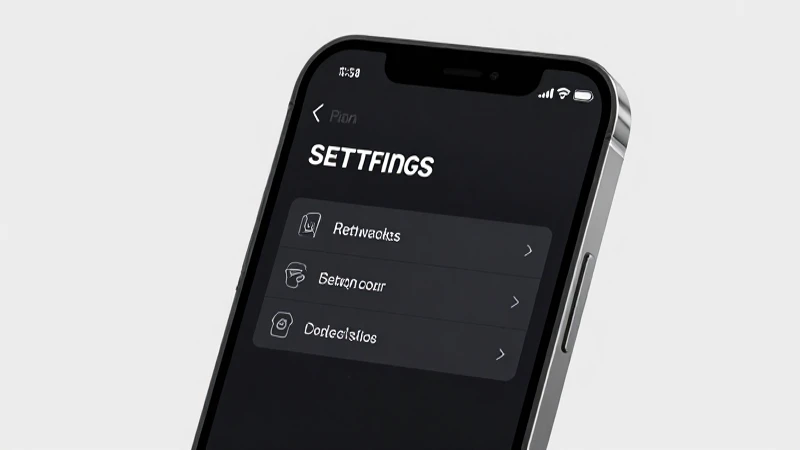 Pantalla móvil muestra opciones de red