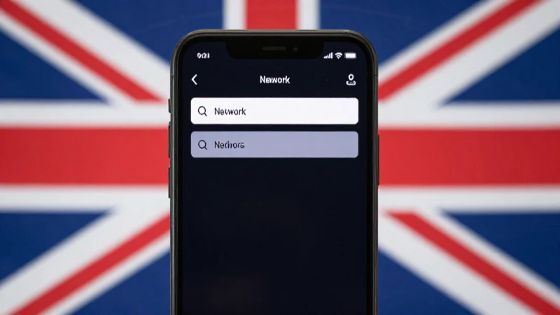 Teléfono inteligente con configuración de red británica