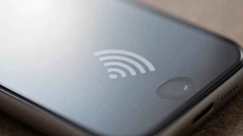 Teléfono iPhone con señal móvil suave