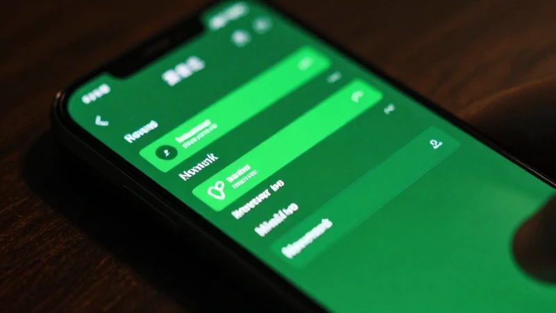 Pantalla verde muestra ajustes de red