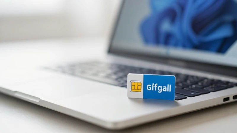 Complete Guide to APN UK Giffgaff for Windows Devices 3 Laptop con SIM Giffgaff, luz suave y poca profundidad