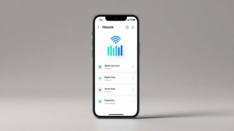Smartphone muestra ajustes de red con claridad
