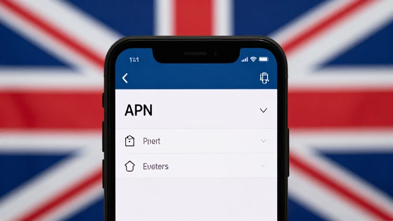 Pantalla de móvil muestra ajustes APN difusos