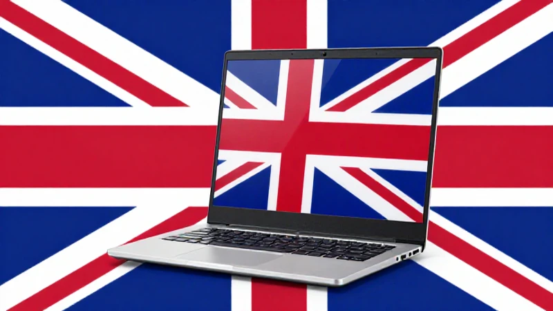 Portátil con Windows bajo luz suave británica